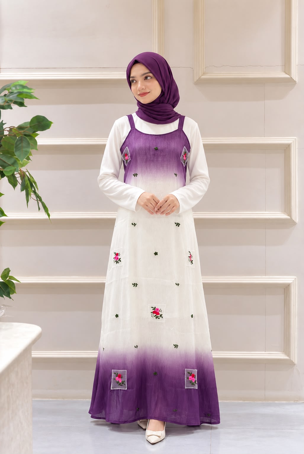 Embroidered Maxi Dress